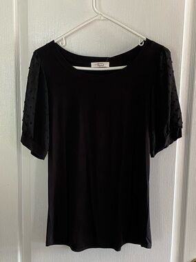 BlackSwiss Dot Sleeve Women's Top